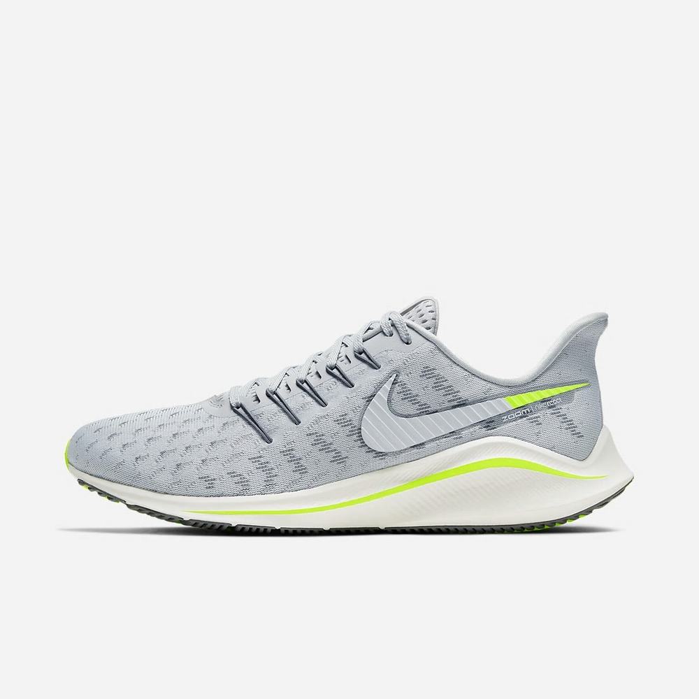 Chaussure De Running Nike Air Zoom Vomero 14 Grise 7431-960 Grey Fog/Smoke Grey/Volt/Sail Homme | KLR-56259311